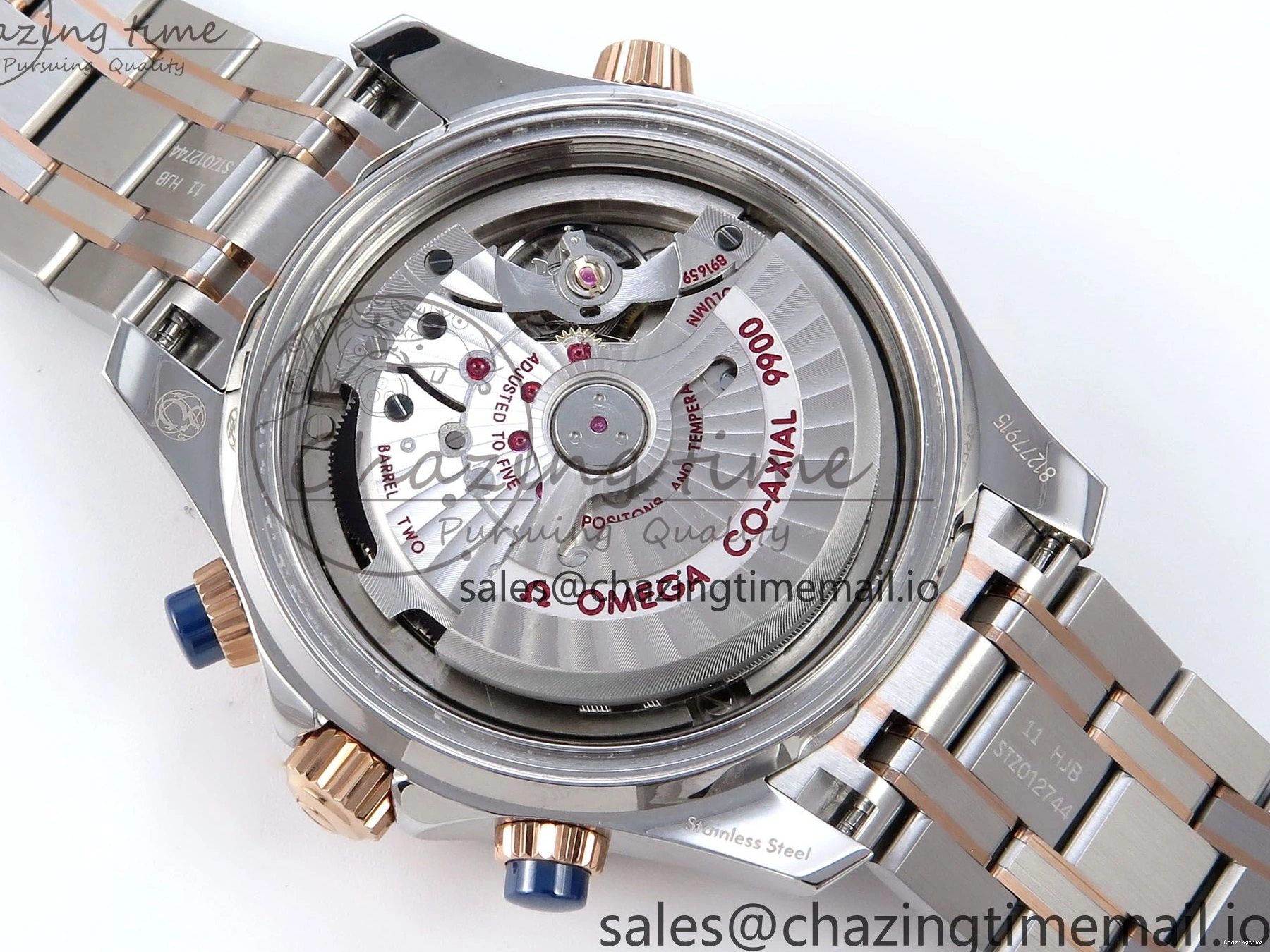 0507 Seamaster 300m Chrono SS YG OMF 1:1 Best Edition Blue Dial on SS YG Bracelet A Popular 7685